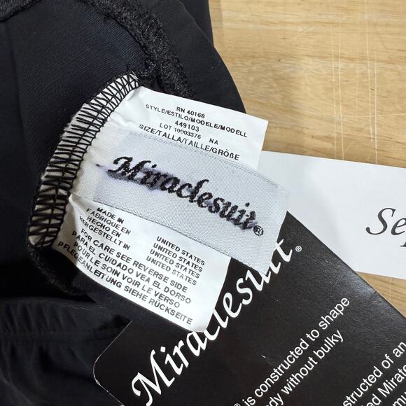 Miraclesuit NWT Black Swim Skirted Bikini Size 8 Slimming Full Coverage Shaping - Picture 8 of 11